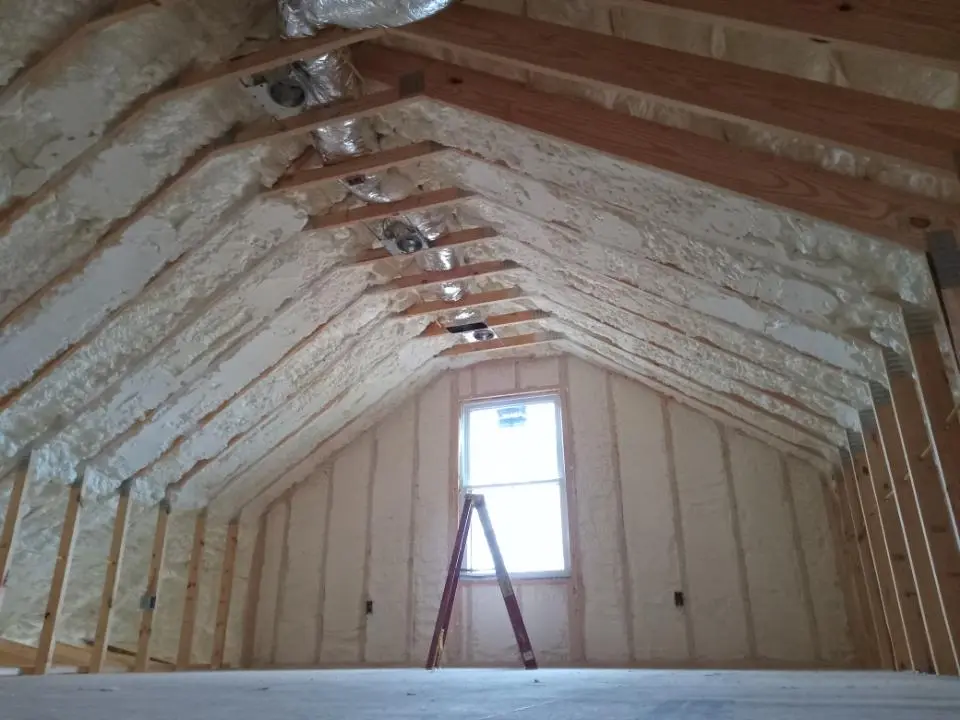 Spray foam roofing application for Crawl Space Insulation project in Hammond
